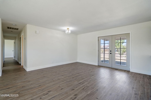 684 Carson River Dr, Fallon, NV 89406 - spare room with dark wood finished floors and french doors