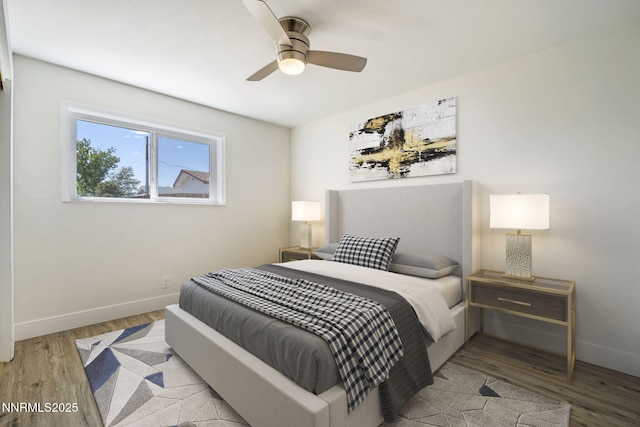 684 Carson River Dr, Fallon, NV 89406 - bedroom featuring wood finished floors and a ceiling fan