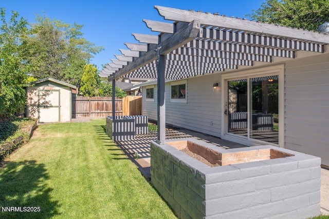 875 Camino Real Dr, Sparks, NV 89434 - view of yard with a storage shed and a pergola