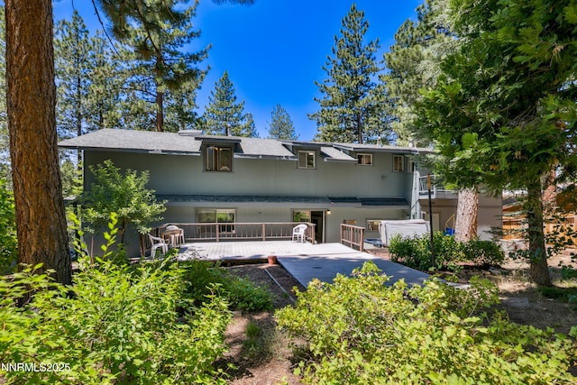 299 Chimney Rock Rd, Stateline, NV 89449 - rear view of house with a wooden deck