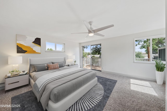 1305 Gault Way, Sparks, NV 89431 - carpeted bedroom featuring access to exterior and a ceiling fan