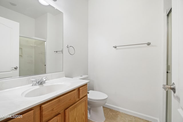 169 Oakridge Dr, Dayton, NV 89403 - bathroom featuring vanity, an enclosed shower, and tile patterned flooring