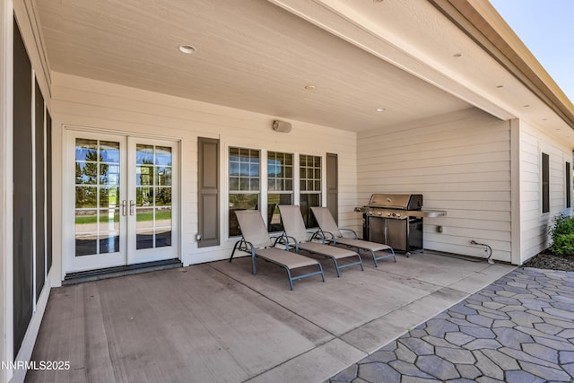 600 Artemesia Ln, Gardnerville, NV 89460 - view of patio / terrace featuring french doors and a grill