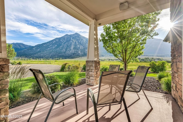 600 Artemesia Ln, Gardnerville, NV 89460 - view of patio with a mountain view and a view of rural / pastoral area