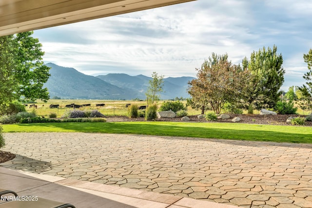 600 Artemesia Ln, Gardnerville, NV 89460 - view of community with a mountain view, a yard, and a patio area