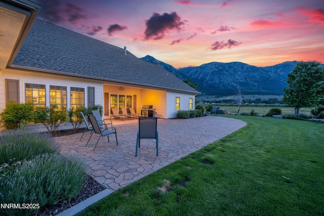 600 Artemesia Ln, Gardnerville, NV 89460 - view of patio featuring a mountain view and area for grilling
