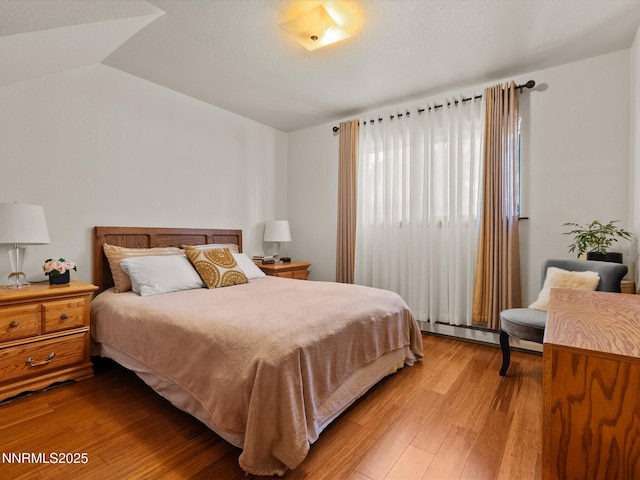 139 Rosewood Cir, Stateline, NV 89449 - bedroom featuring light wood finished floors and vaulted ceiling
