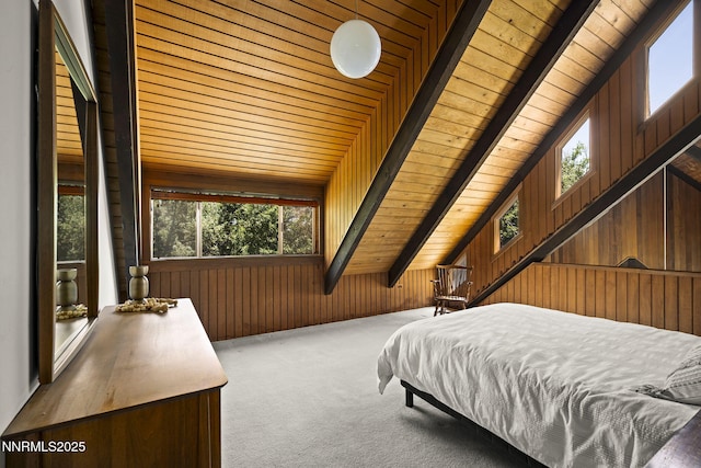 4275 Juniper Creek Rd, Reno, NV 89519 - carpeted bedroom with wood ceiling and wood walls