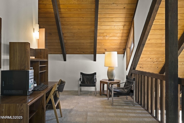 4275 Juniper Creek Rd, Reno, NV 89519 - office space with carpet floors and wooden ceiling