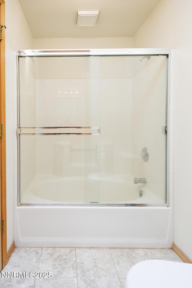 4625 Schurz Hwy, Fallon, NV 89406 - full bath with bath / shower combo with glass door and tile patterned floors