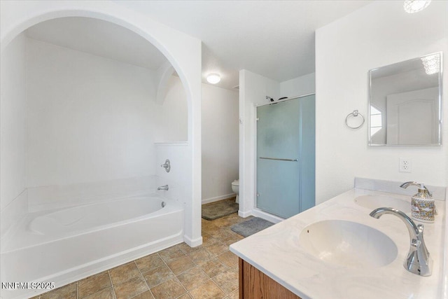 18324 Dustin Ct, Reno, NV 89508 - bathroom with a shower, double vanity, and a bath