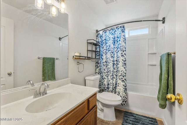 18324 Dustin Ct, Reno, NV 89508 - full bathroom with vanity, shower / bath combo, and tile patterned flooring