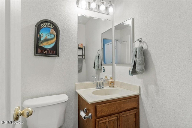 18324 Dustin Ct, Reno, NV 89508 - half bath with vanity and a textured wall