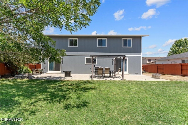 18324 Dustin Ct, Reno, NV 89508 - back of house featuring a fenced backyard, a patio area, and a pergola