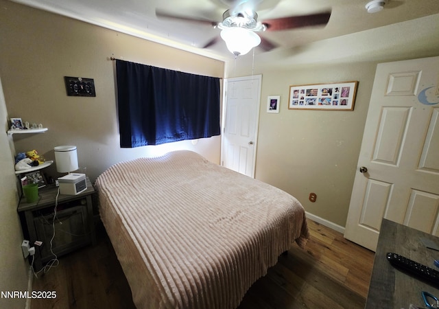 654 Keddie St, Fallon, NV 89406 - bedroom featuring wood finished floors and a ceiling fan