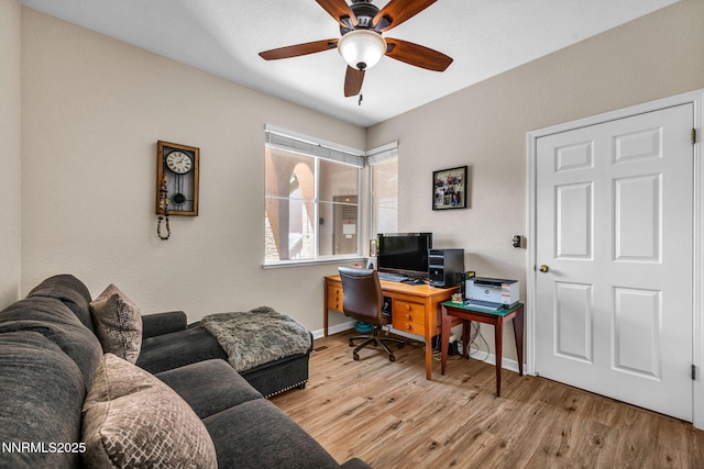 6230 Ingleston Dr Unit 212, Sparks, NV 89436 - office area featuring ceiling fan and wood finished floors