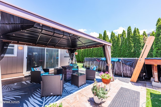 4130 Snowshoe Ln, Reno, NV 89502 - view of patio with a gazebo, a covered pool, and outdoor lounge area