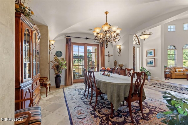 1555 Boulder Field Way, Reno, NV 89511 - dining room featuring a chandelier and plenty of natural light