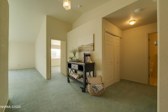 3082 Doubletree Ln, Carson City, NV 89701 - hall featuring carpet floors and lofted ceiling