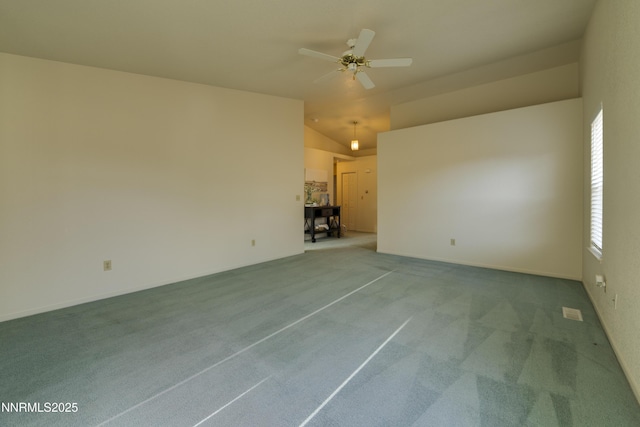 3082 Doubletree Ln, Carson City, NV 89701 - carpeted spare room with ceiling fan and vaulted ceiling