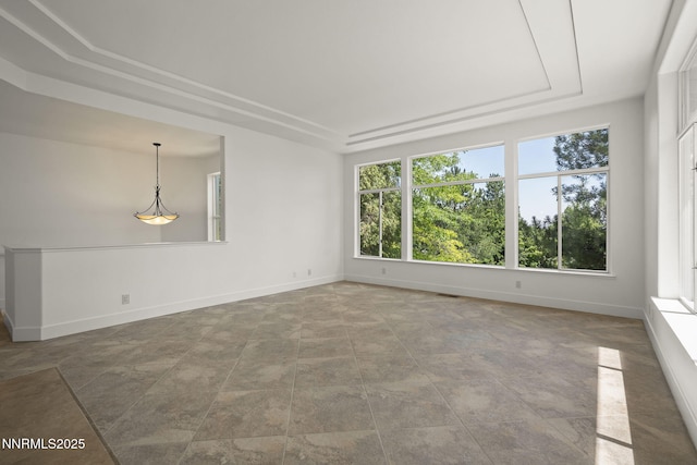 4033 Clover Creek Ct, Reno, NV 89519 - spare room with a raised ceiling and stone finish flooring