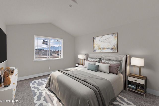 2800 Pamela Pl, Minden, NV 89423 - bedroom with vaulted ceiling and carpet floors