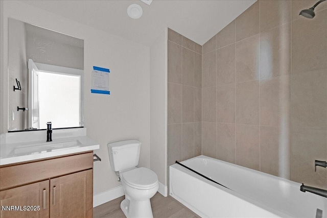 2800 Pamela Pl, Minden, NV 89423 - full bath featuring vanity, washtub / shower combination, and wood finished floors