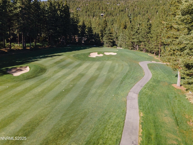 976 Caddie Ct, Incline Village, NV 89451 - aerial view of property and surrounding area featuring a local golf course and a heavily wooded area