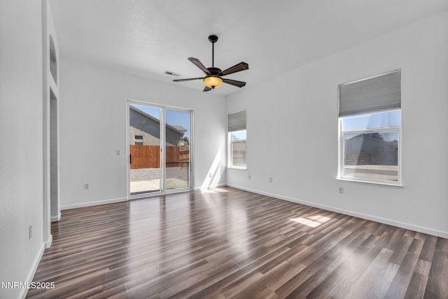 1048 Brierwood Ln, Fernley, NV 89408 - empty room with wood finished floors and a ceiling fan