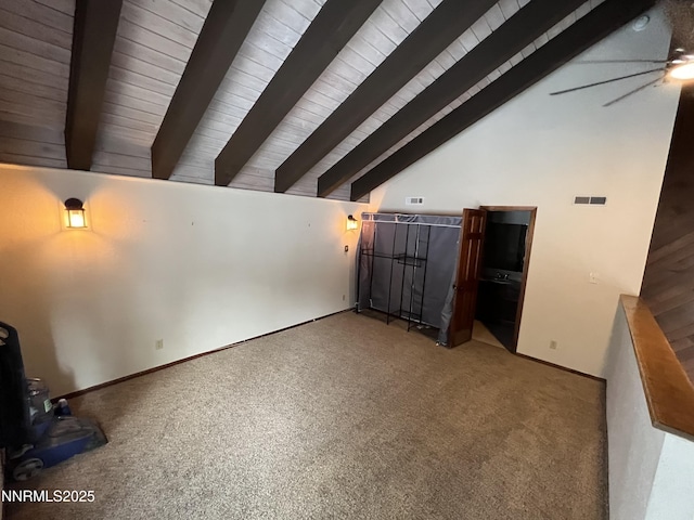 908 Harold Dr Unit 23, Incline Village, NV 89451 - unfurnished living room with carpet floors, ceiling fan, and wood ceiling