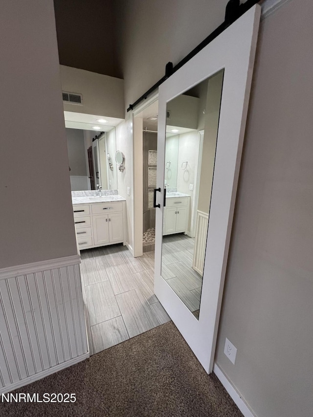 908 Harold Dr Unit 23, Incline Village, NV 89451 - bathroom with a shower stall and vanity