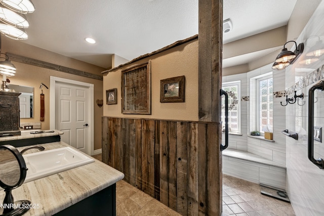 2885 Rio Vis, Minden, NV 89423 - full bath with vanity, tile patterned flooring, and recessed lighting