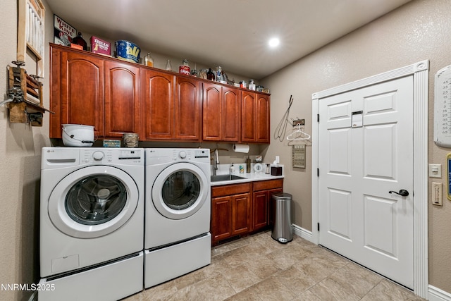 2885 Rio Vis, Minden, NV 89423 - laundry area with separate washer and dryer and cabinet space