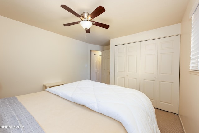 1399 Waterloo Ln, Gardnerville, NV 89410 - bedroom with a ceiling fan and light colored carpet
