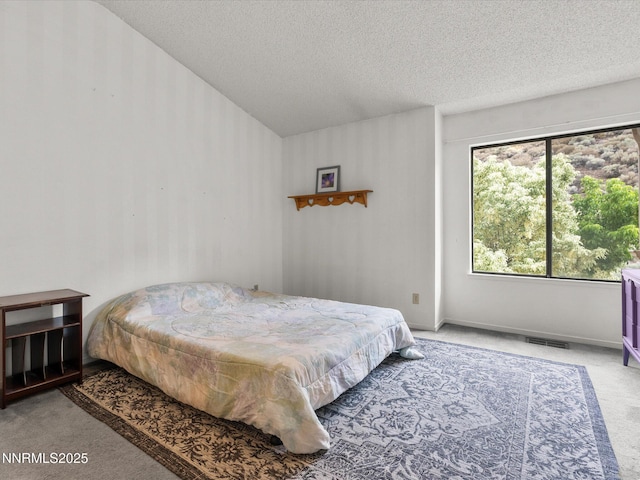 4325 Leeward Ln, Reno, NV 89502 - bedroom with carpet flooring, a textured ceiling, and lofted ceiling