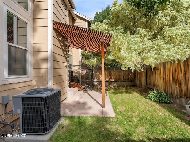 4325 Leeward Ln, Reno, NV 89502 - fenced backyard featuring a pergola and a patio area
