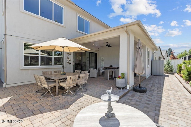 5517 Western Rider Trl, Reno, NV 89511 - view of patio with outdoor dining area and a ceiling fan