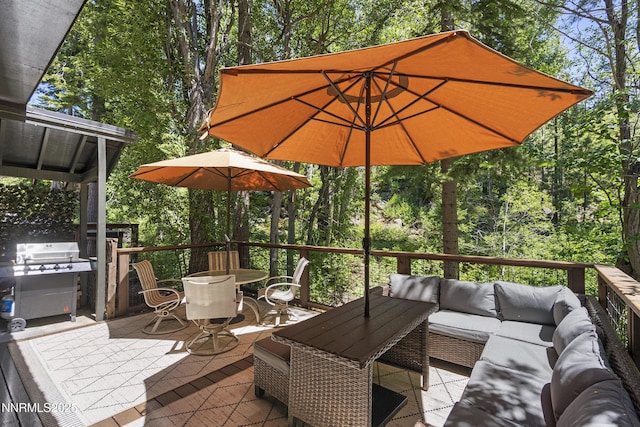 978 Glenrock Dr Unit 36, Incline Village, NV 89451 - deck with an outdoor hangout area, outdoor dining space, and a grill