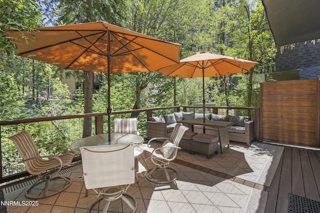 978 Glenrock Dr Unit 36, Incline Village, NV 89451 - wooden deck with outdoor lounge area