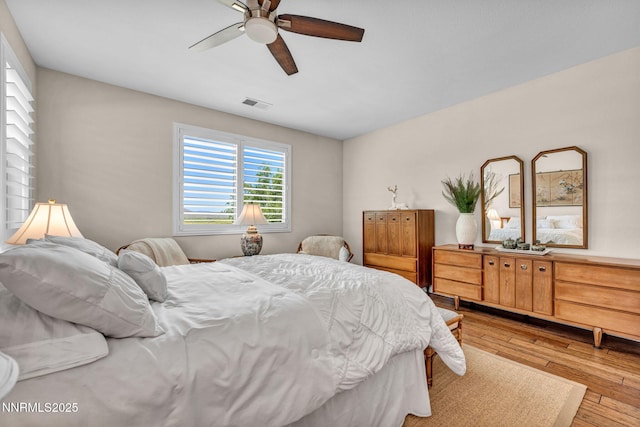 3579 Long Dr, Minden, NV 89423 - bedroom with hardwood / wood-style flooring and a ceiling fan
