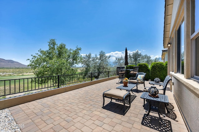 3579 Long Dr, Minden, NV 89423 - patio / terrace with a mountain view