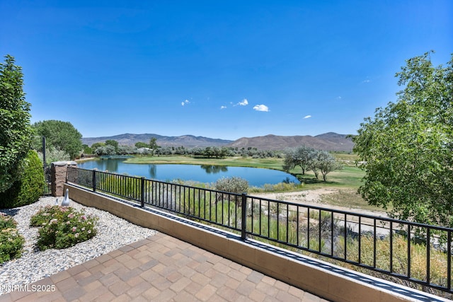 3579 Long Dr, Minden, NV 89423 - patio / terrace with a water and mountain view
