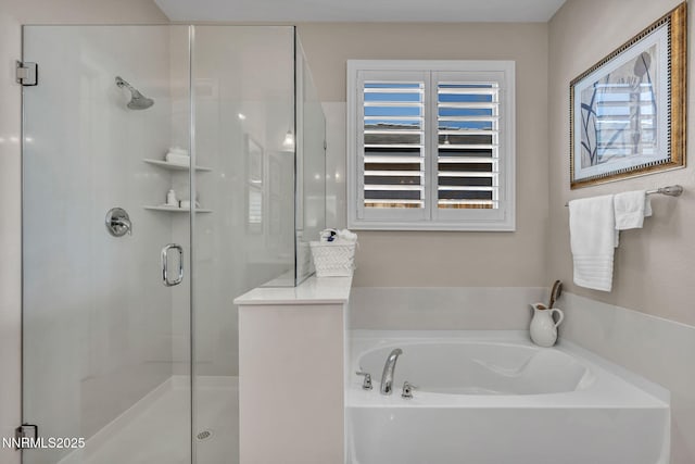 3579 Long Dr, Minden, NV 89423 - full bathroom with a shower stall and a garden tub