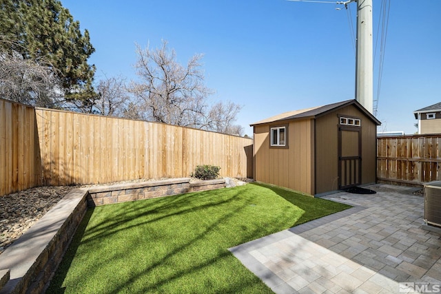 1585 Foster Dr, Reno, NV 89509 - fenced backyard featuring a patio area and a shed