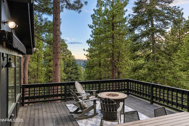 960 Apollo Way, Incline Village, NV 89451 - deck with a fire pit