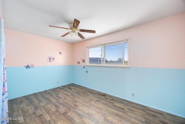 3480 York Ln, Fallon, NV 89406 - unfurnished room with ceiling fan and wood finished floors