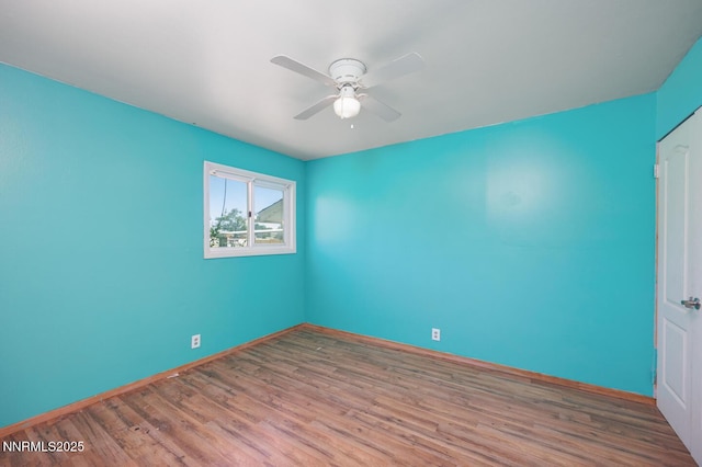 3480 York Ln, Fallon, NV 89406 - spare room featuring ceiling fan and wood finished floors