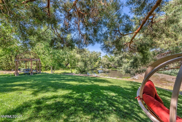 3820 Frost Ln, Reno, NV 89511 - view of green lawn featuring a gazebo