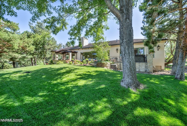 3820 Frost Ln, Reno, NV 89511 - view of green lawn with a pergola