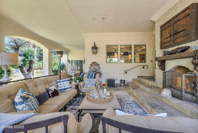 3820 Frost Ln, Reno, NV 89511 - view of patio / terrace featuring an outdoor living space with a fireplace